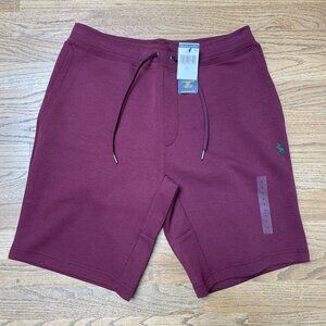 Polo Ralph Lauren Maroon Flat Front Elastic Waist Comfort Shorts Mens Size SMALL